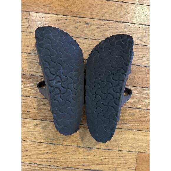 Birkenstock Florida Soft Footbed Sandals Brown Leather 3-Strap Women’s Size 7 - Picture 5 of 5